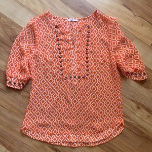 41Hawthorn Stitch Fix Moni Geo Print studded top M